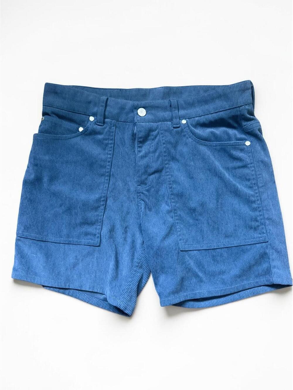 WESC Blue Corduroy Shorts